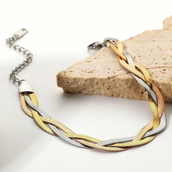 Women Stainless Steel Snake Chain Necklace & Bracelet Set - Picture 6 of 8
